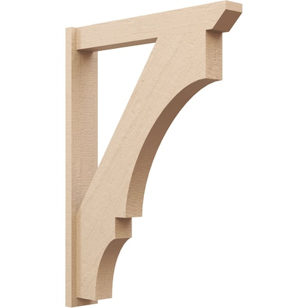 Ekena Millwork 5 1/2-in W x 32-in D x 44-in H Balboa Slat Rough Cedar Woodgrain TimberThane Outlooker, Primed Tan OUTUR055X32X44BOA24RCPR